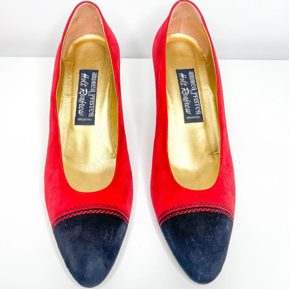 Vintage Andrea Pfister for Holt Renfrew | 1980s Red Ladies Shoes